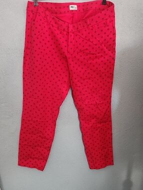 Old Navy Hot Pink Polka Dot Pixie Stretch Pants